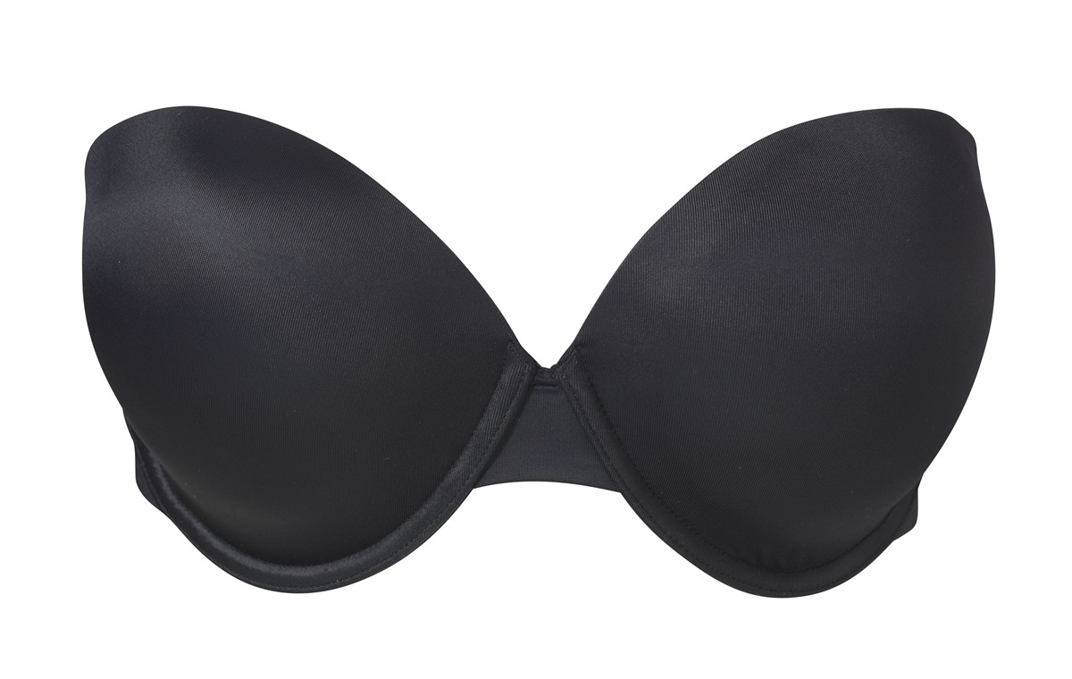Soutien Cai-cai com Decote Coração Porcelain Strapless Preto