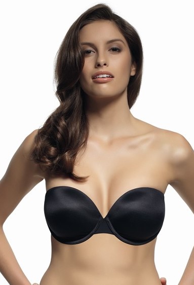 Sujetador Sin Tirantes con Escote Corazón Porcelain Strapless Negro 1