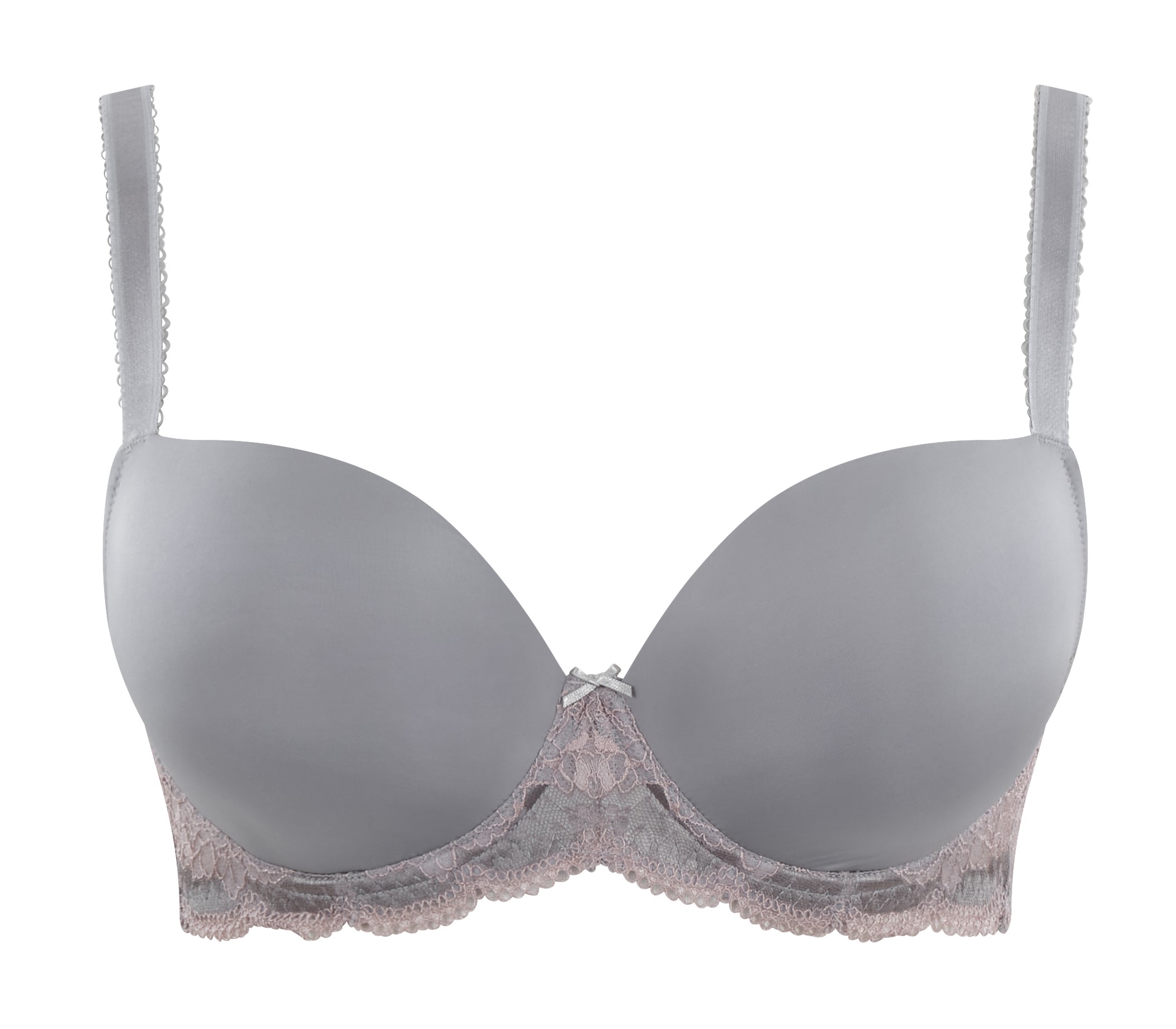 Soutien Moldado com Decote em Coração Clara Opal Grey