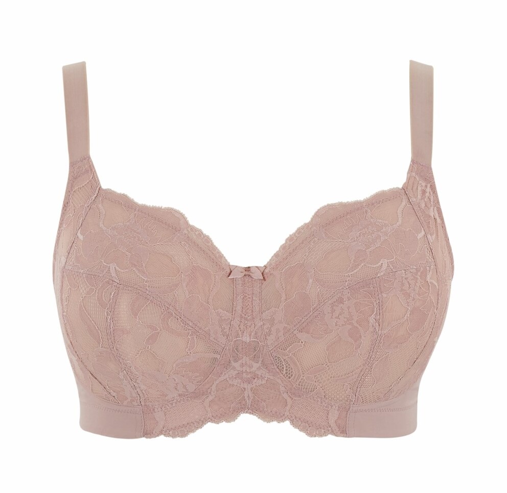 Sujetador con Encaje de Copa Suave Sin Aros Rocha Misty Rose