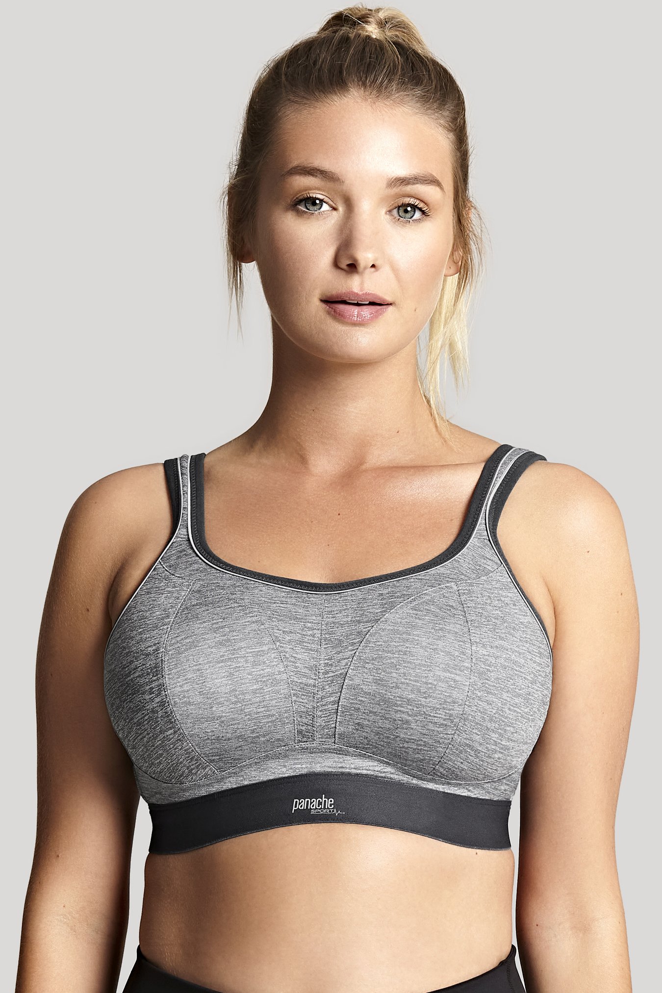 Sports Non Wired Bra Charcoal Marl 1