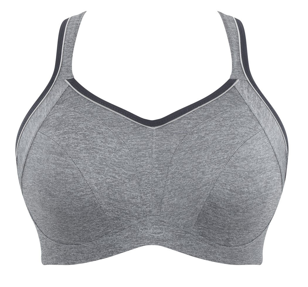 Sujetador Deportivo de Copa Suave Charcoal/Marl