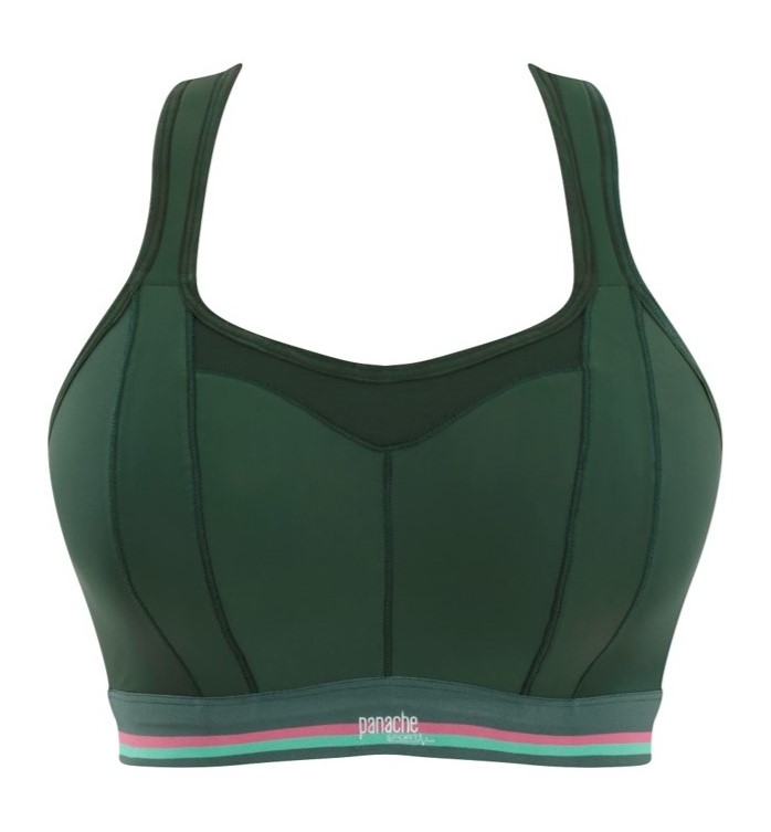 Sujetador Deportivo Sin Aros de Copa Moldeada Racer Back Forest Green