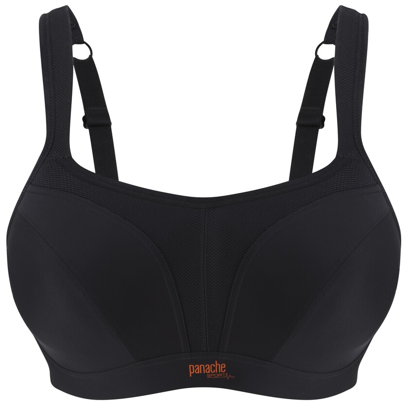 Sujetador Deportivo de Copa Moldeada con Aros Negro