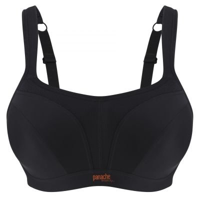 Sports Black Wired Bra with Moulded Cup
