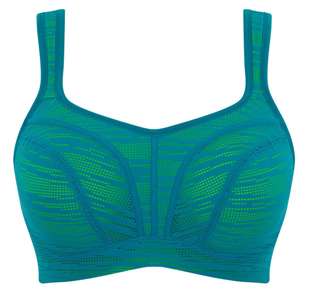 Sujetador Deportivo de Copa Moldeada Lace Teal/Lime
