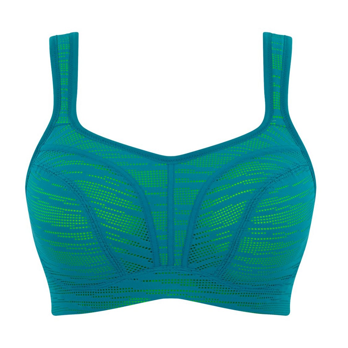 Soutien Desportivo de Copa Moldada Lace Teal/Lime