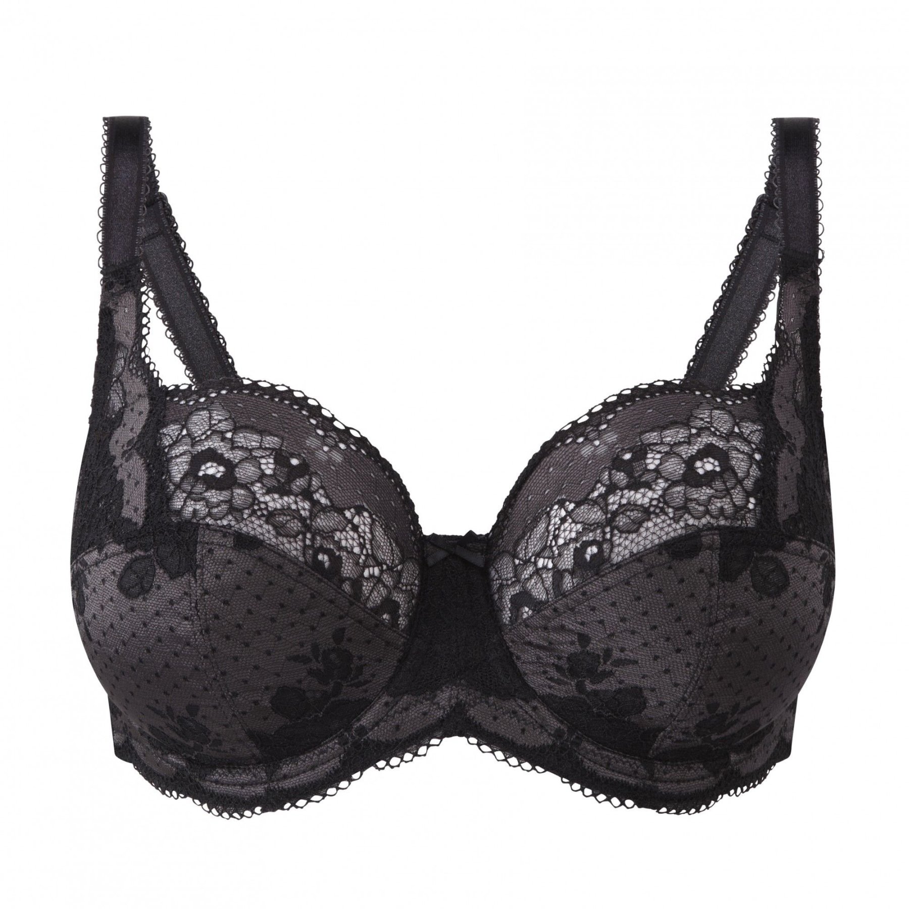 Clara Black Soft Full Cup Lace Bra