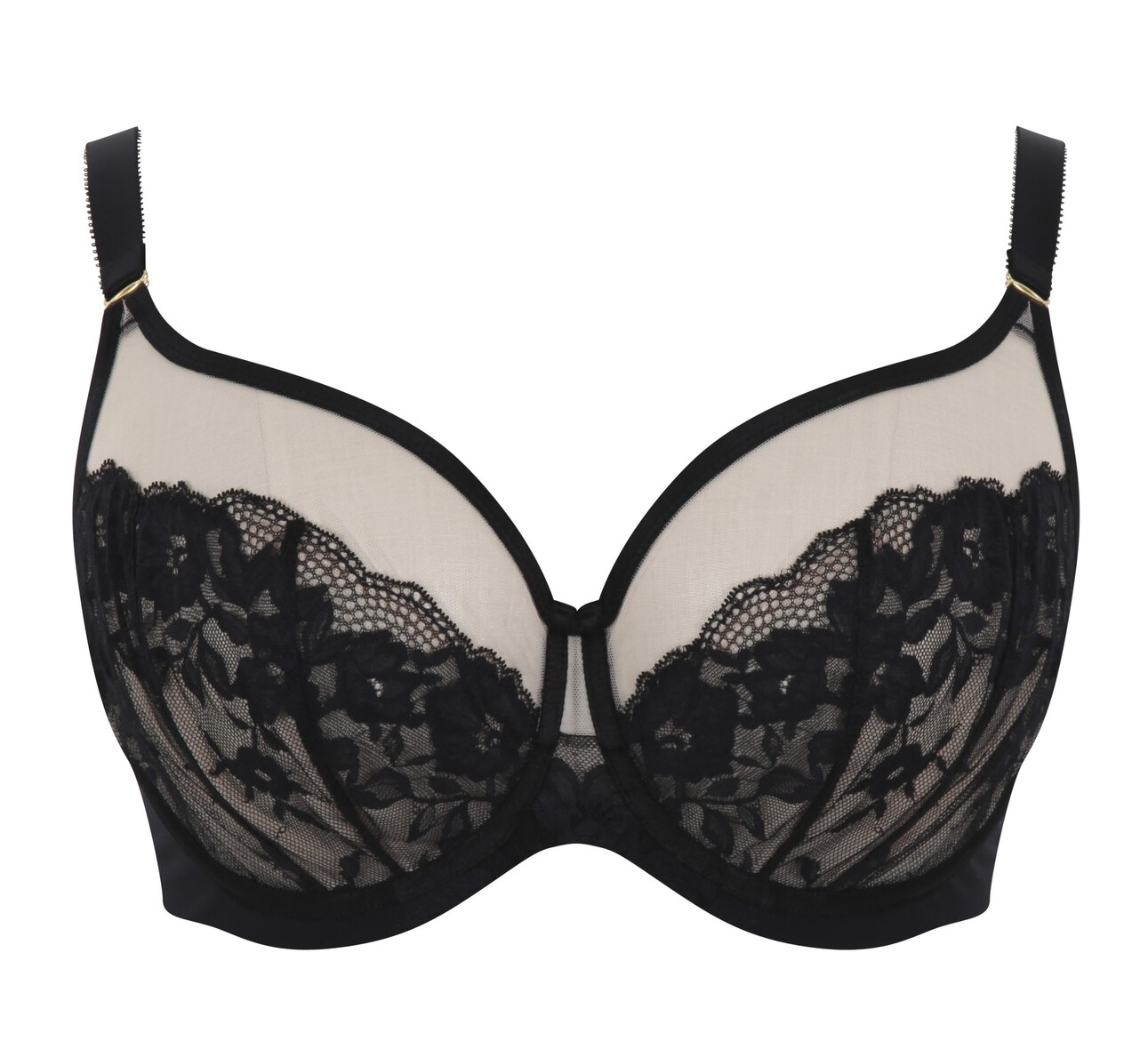 Soutien Full Cup de Copa Mole com Bordados Josephine Black/Latte