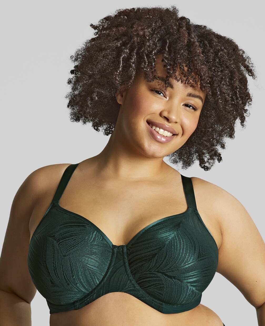 Seamless Non-padded Full Cup Bra Illuminate Dark Green 1