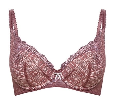 Plunge Bra with Removable Push Up Pocket Up Purple