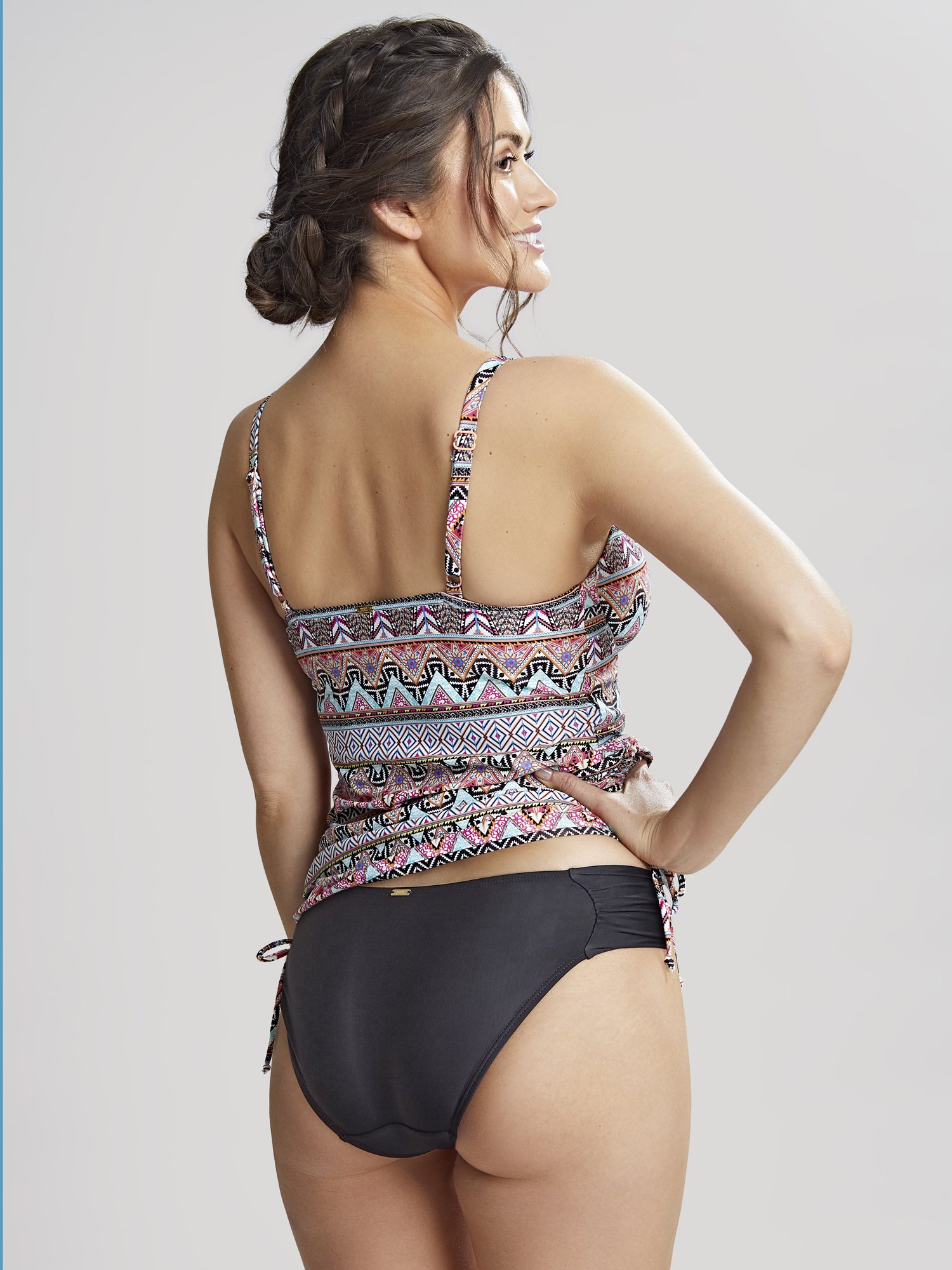 Non-padded Balconnet Tankini with Adjustable Length Eclectic Boho 2