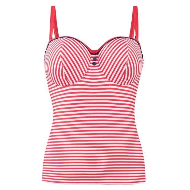 Tankini de Copa Moldada Com Aros Lucille Coral