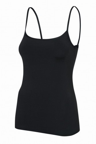 Soft & Smooth Black Thin Straps Top